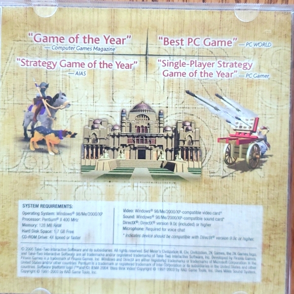 Firaxis Video Games & Consoles Sid Meiers Civilization Iii Strategy